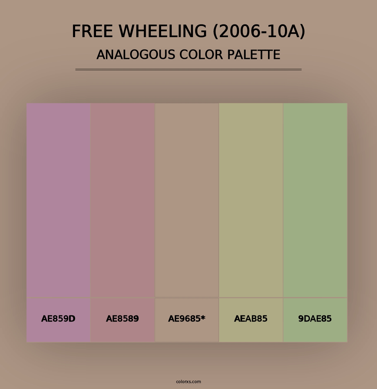 Free Wheeling (2006-10A) - Analogous Color Palette