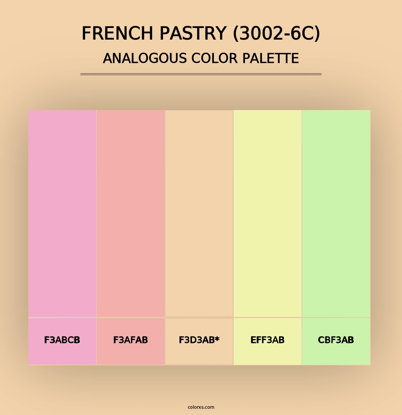 French Pastry (3002-6C) - Analogous Color Palette