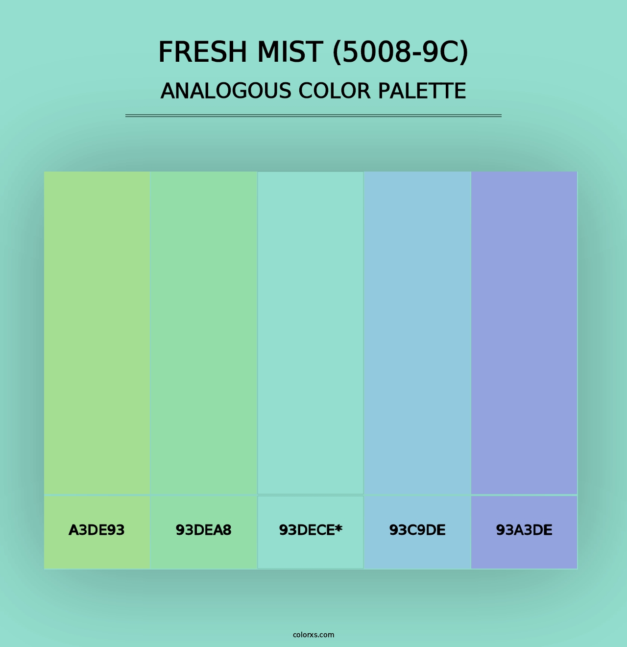 Fresh Mist (5008-9C) - Analogous Color Palette