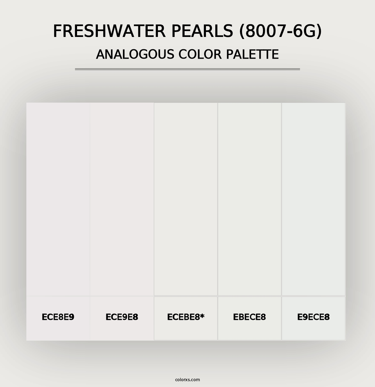 Freshwater Pearls (8007-6G) - Analogous Color Palette