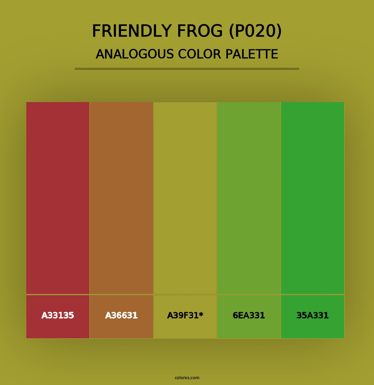 Friendly Frog (P020) - Analogous Color Palette