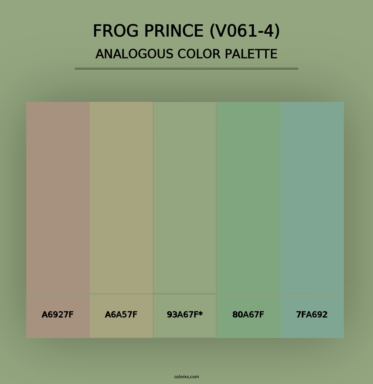 Frog Prince (V061-4) - Analogous Color Palette