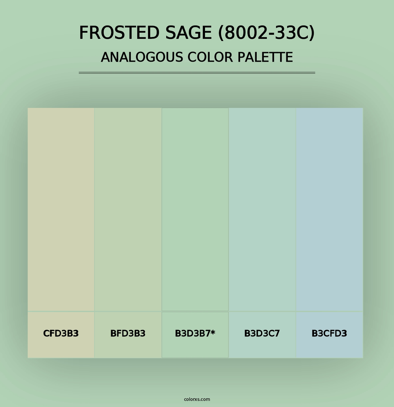 Frosted Sage (8002-33C) - Analogous Color Palette