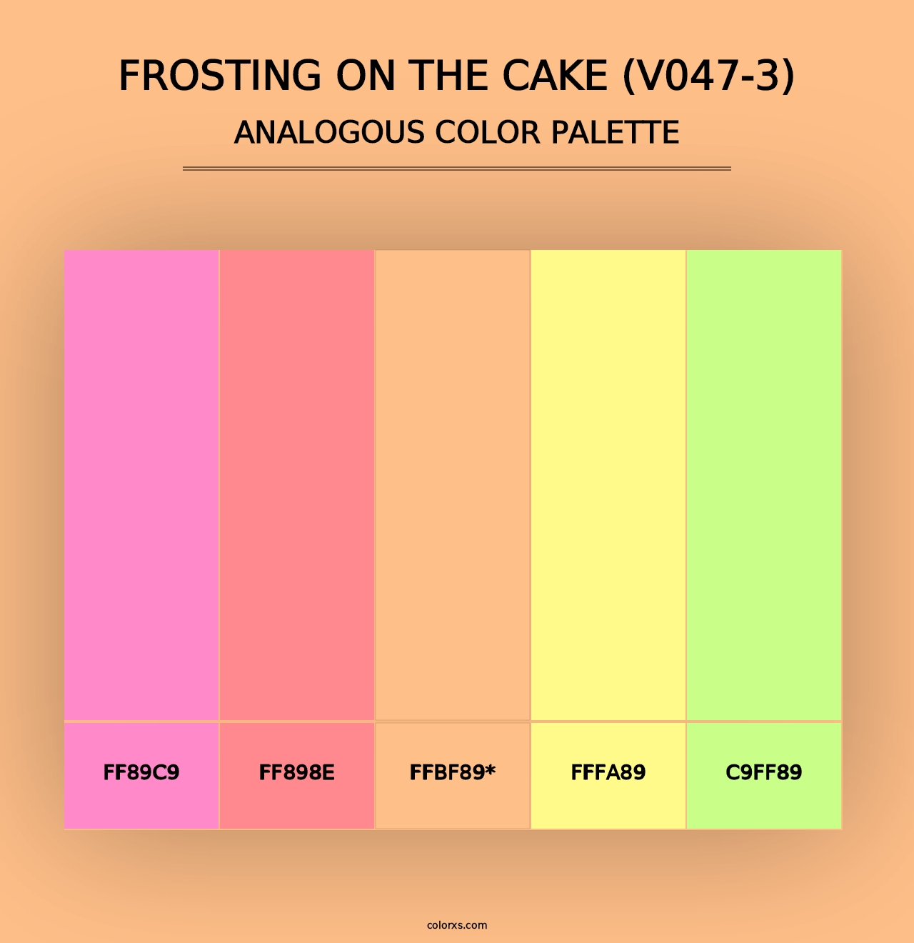 Frosting on the Cake (V047-3) - Analogous Color Palette