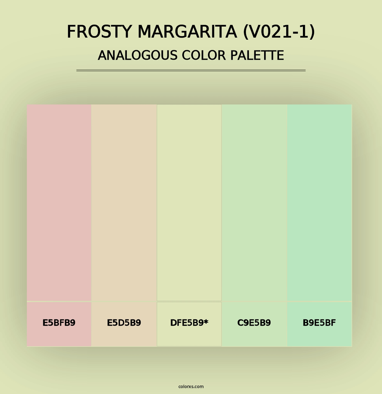 Frosty Margarita (V021-1) - Analogous Color Palette