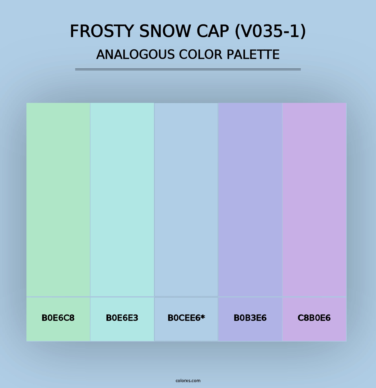 Frosty Snow Cap (V035-1) - Analogous Color Palette