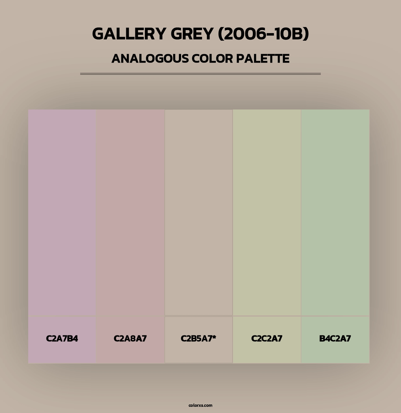 Gallery Grey (2006-10B) - Analogous Color Palette