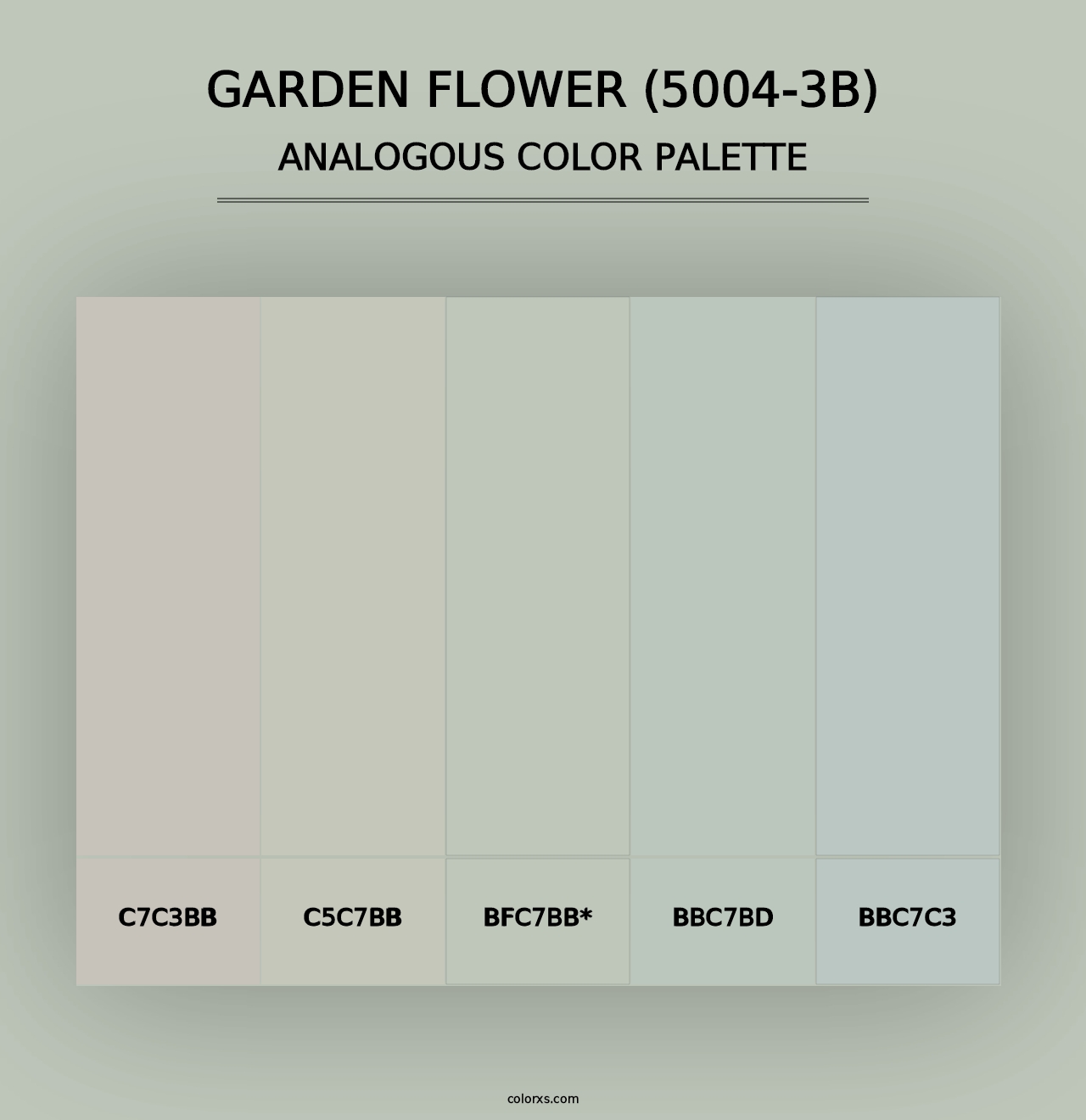 Garden Flower (5004-3B) - Analogous Color Palette