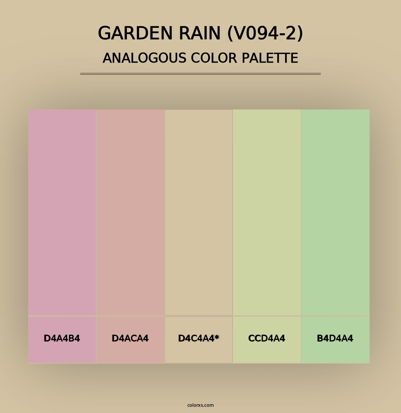 Garden Rain (V094-2) - Analogous Color Palette