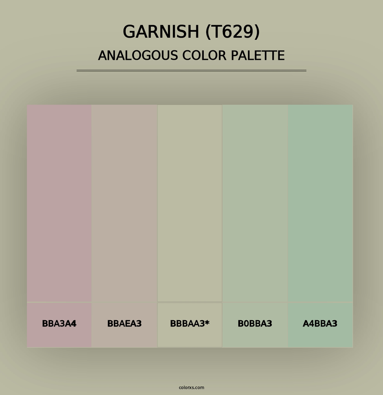 Garnish (T629) - Analogous Color Palette