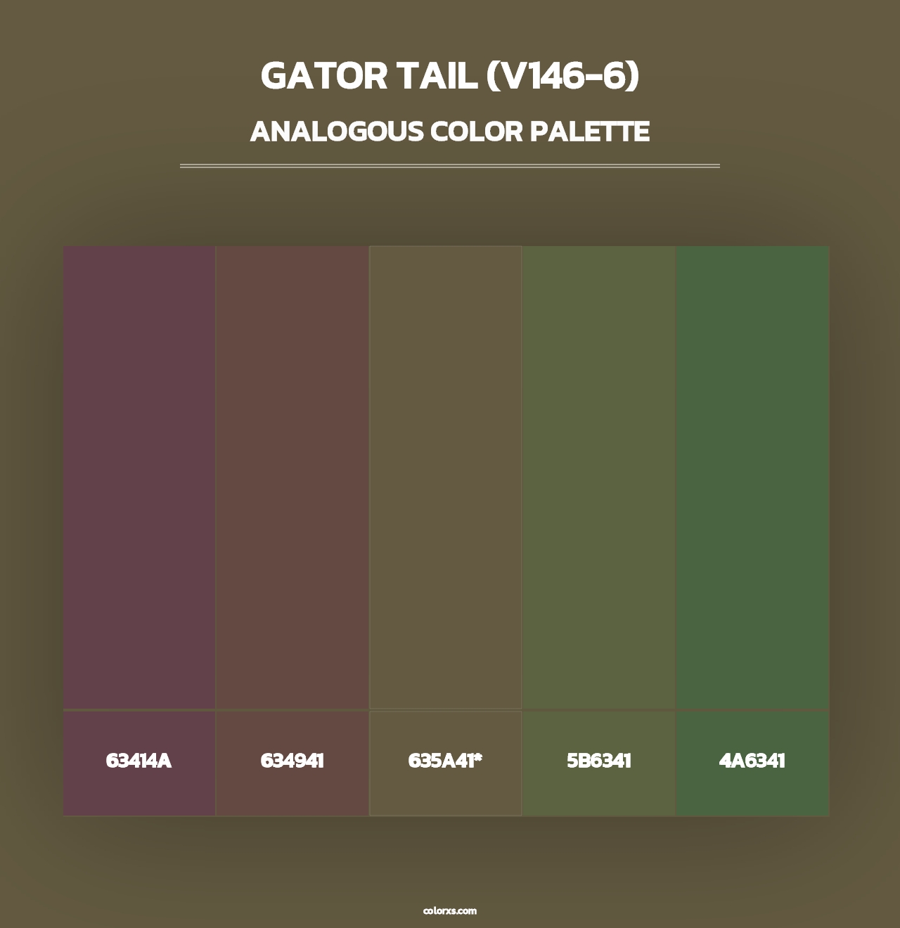 Gator Tail (V146-6) - Analogous Color Palette