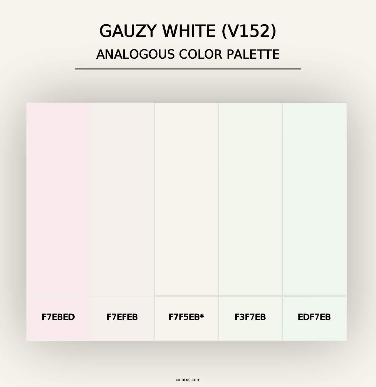 Gauzy White (V152) - Analogous Color Palette