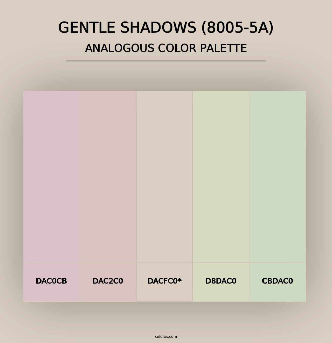 Gentle Shadows (8005-5A) - Analogous Color Palette