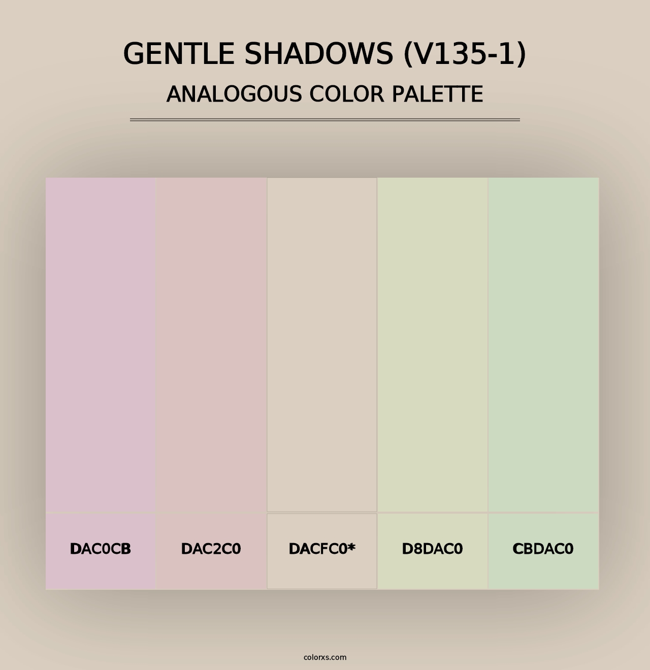 Gentle Shadows (V135-1) - Analogous Color Palette