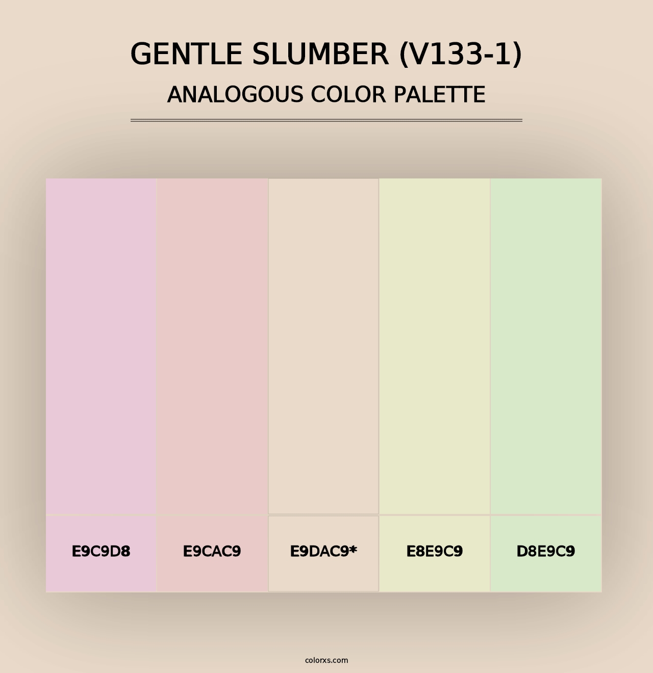 Gentle Slumber (V133-1) - Analogous Color Palette