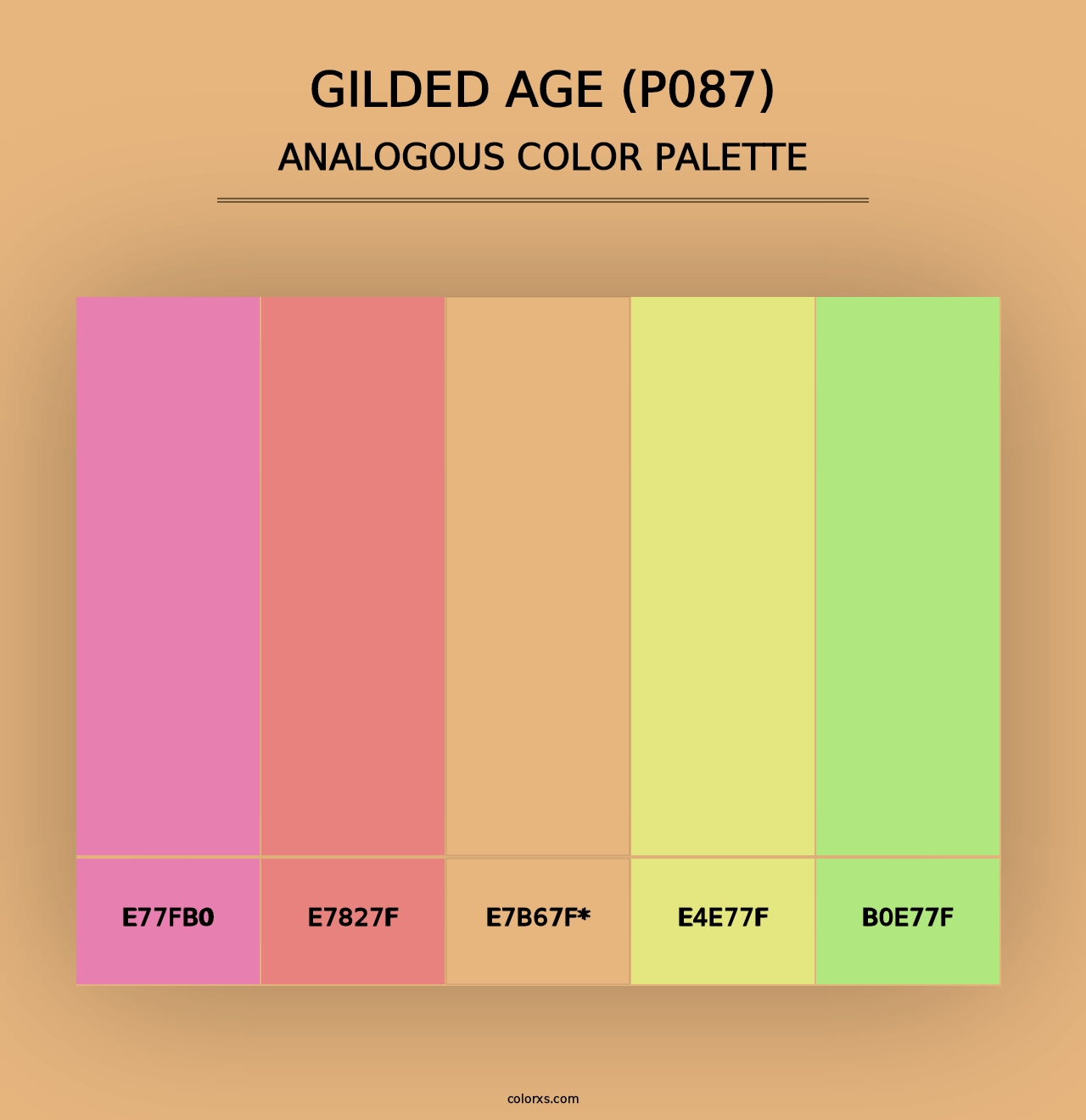 Gilded Age (P087) - Analogous Color Palette