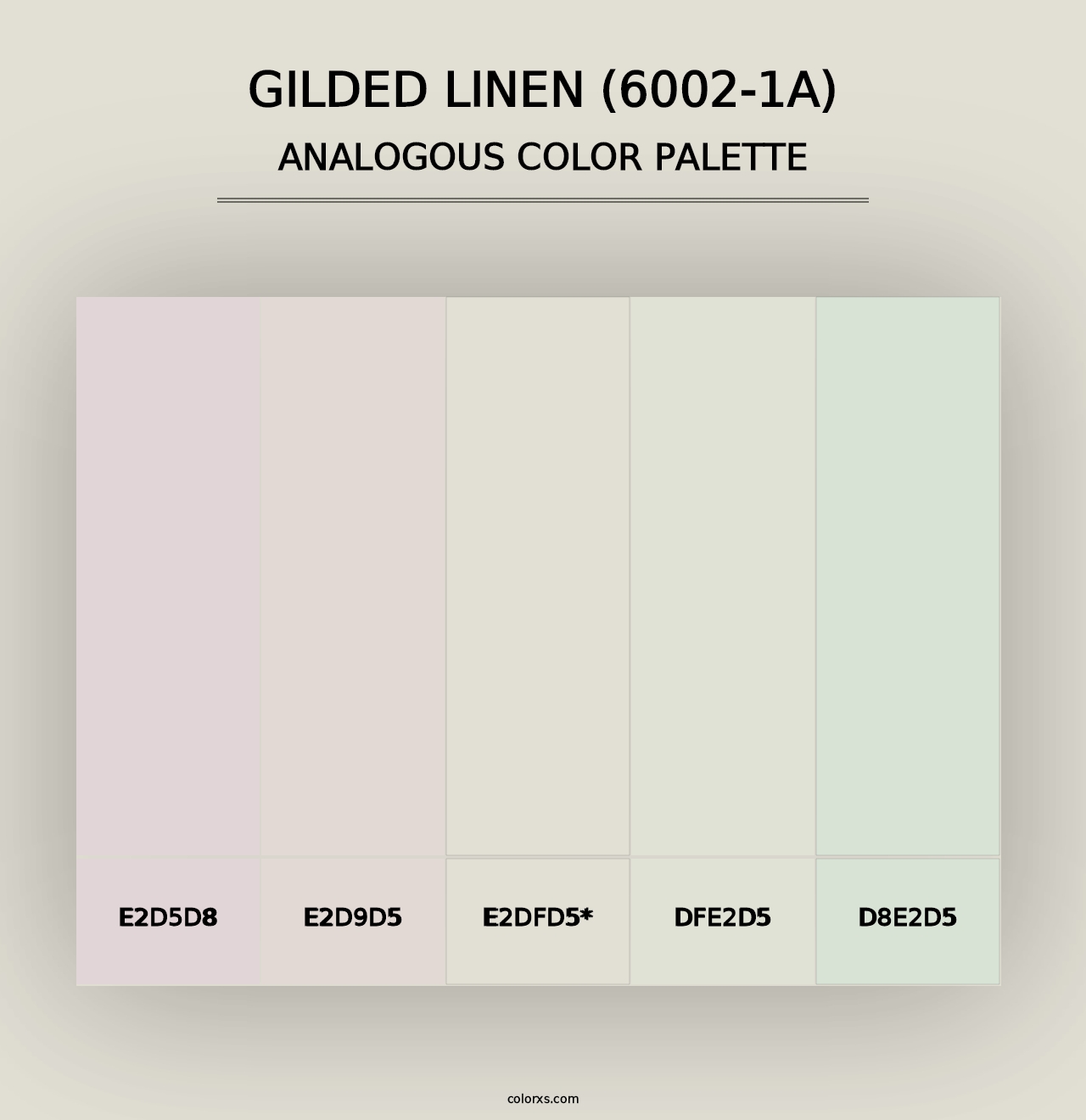 Gilded Linen (6002-1A) - Analogous Color Palette