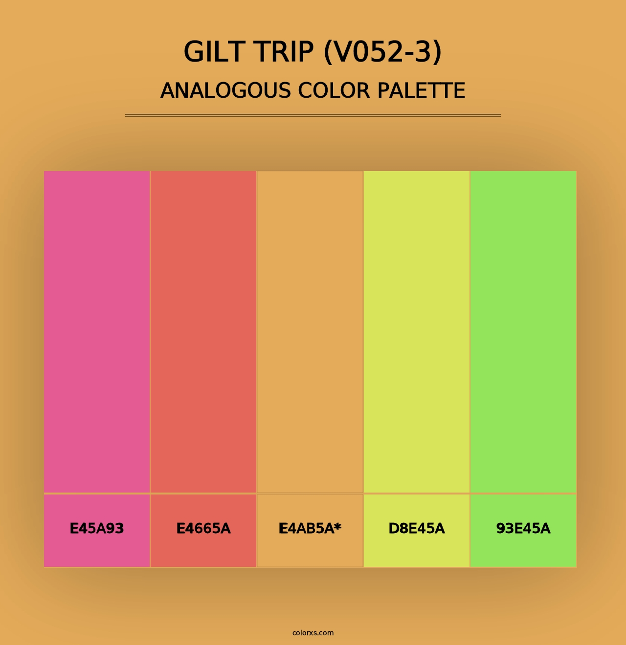 Gilt Trip (V052-3) - Analogous Color Palette