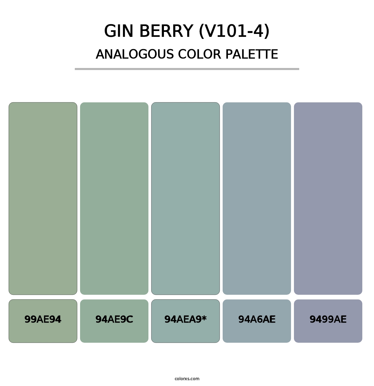 Gin Berry (V101-4) - Analogous Color Palette