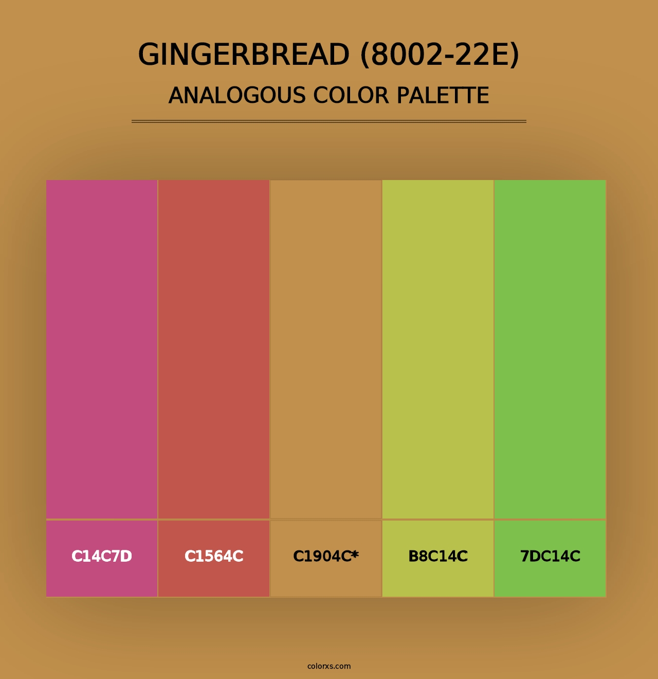 Gingerbread (8002-22E) - Analogous Color Palette