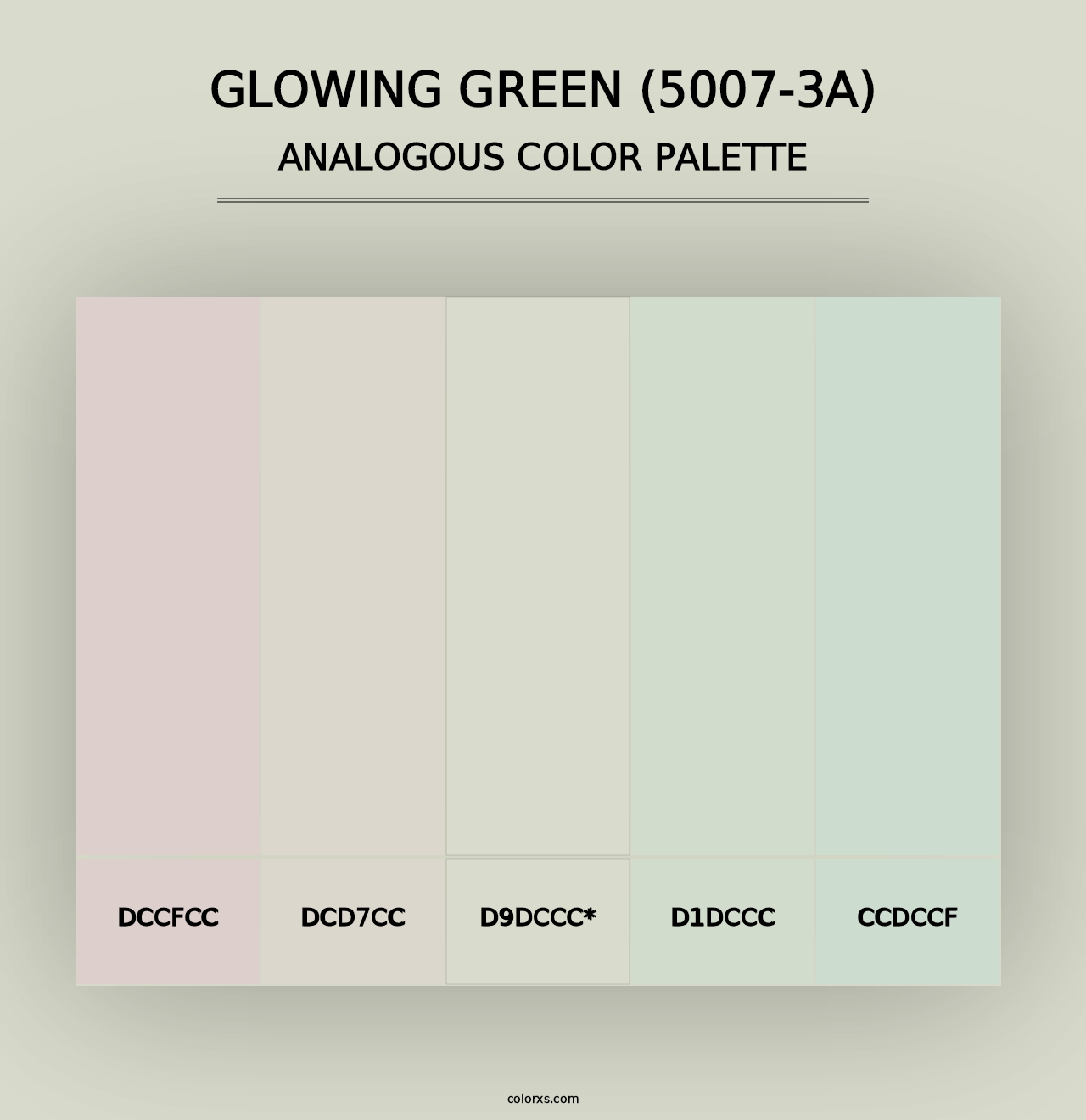 Glowing Green (5007-3A) - Analogous Color Palette