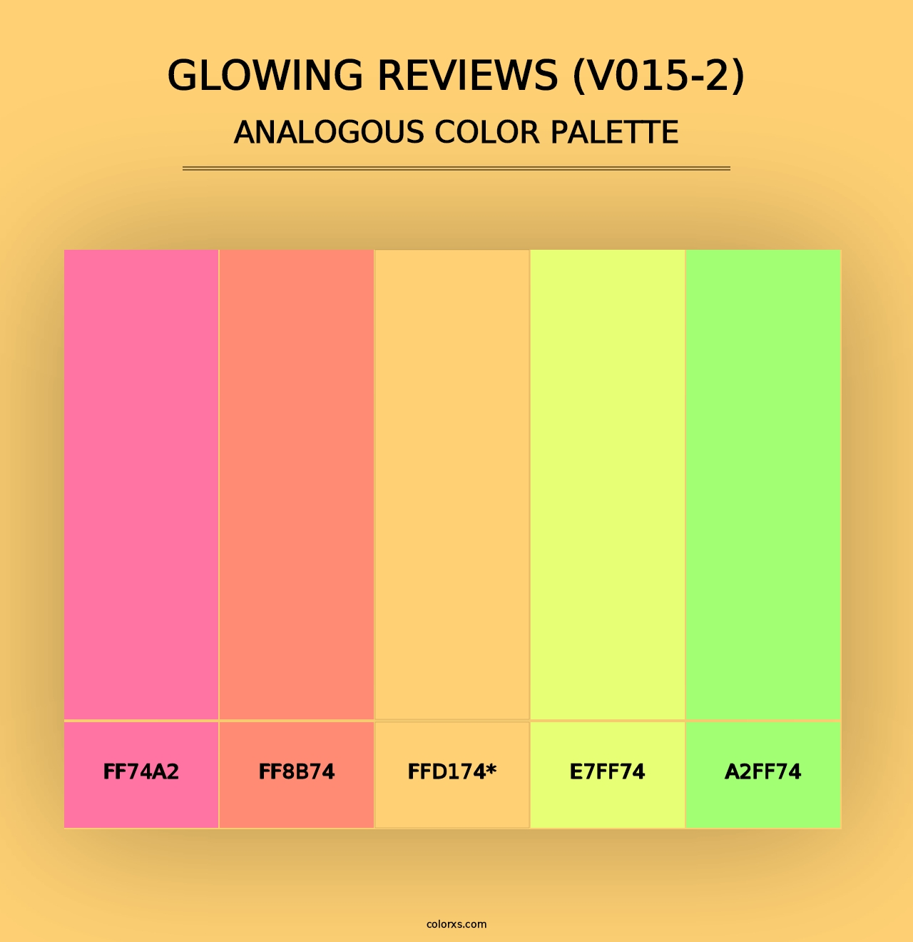 Glowing Reviews (V015-2) - Analogous Color Palette