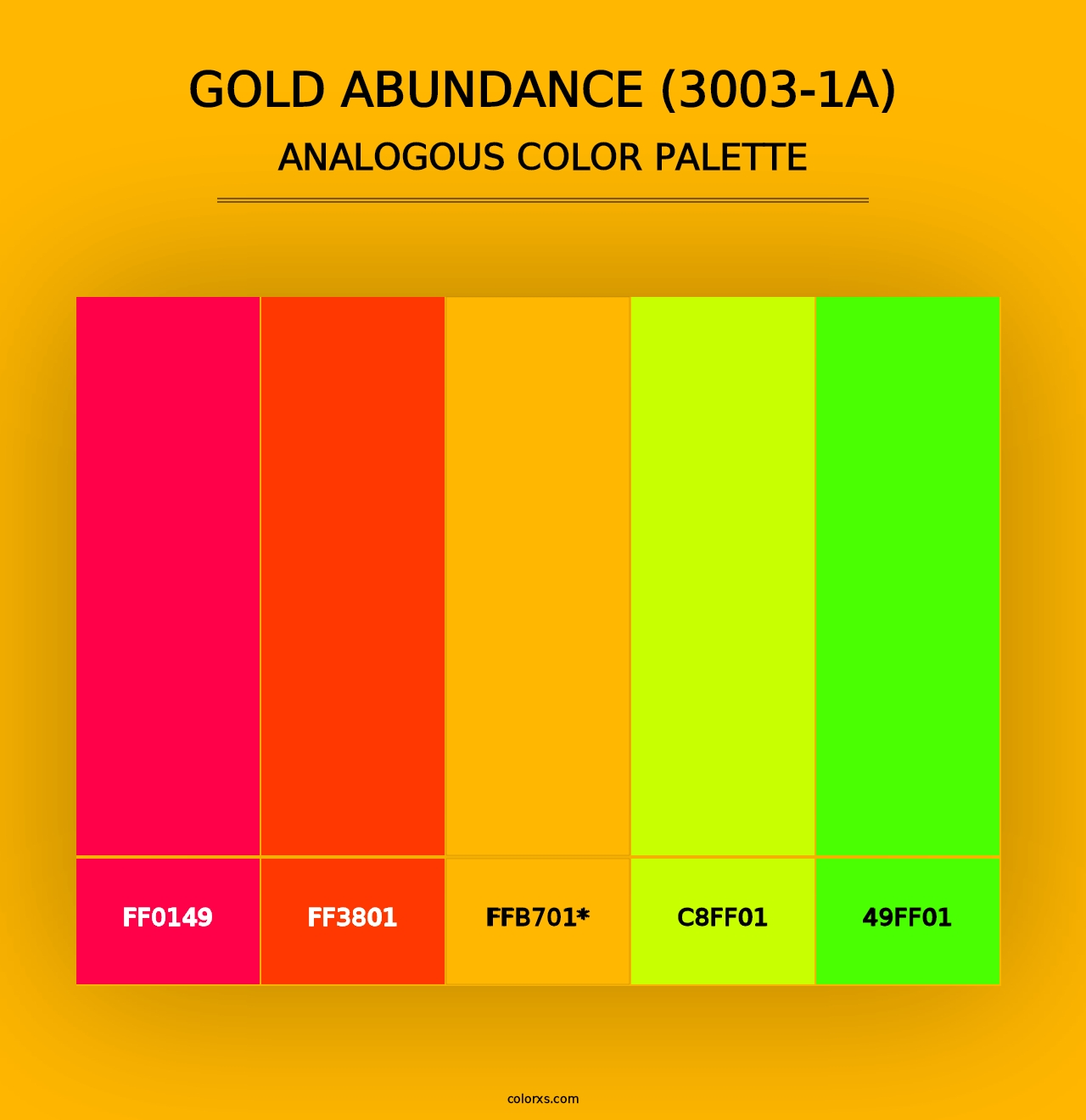 Gold Abundance (3003-1A) - Analogous Color Palette