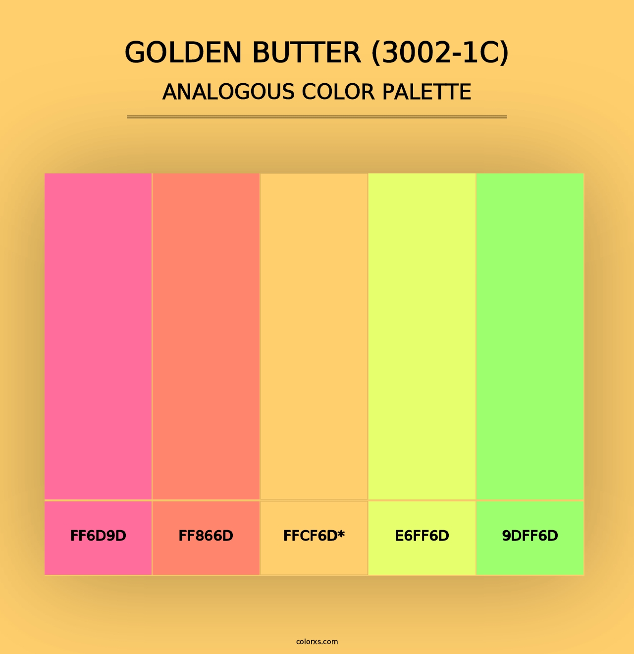 Golden Butter (3002-1C) - Analogous Color Palette