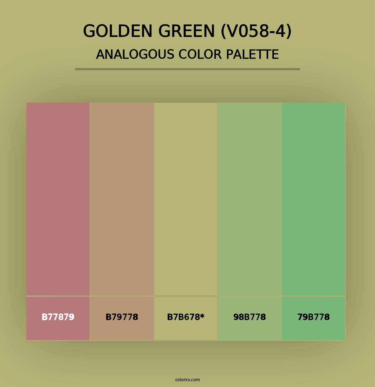 Golden Green (V058-4) - Analogous Color Palette