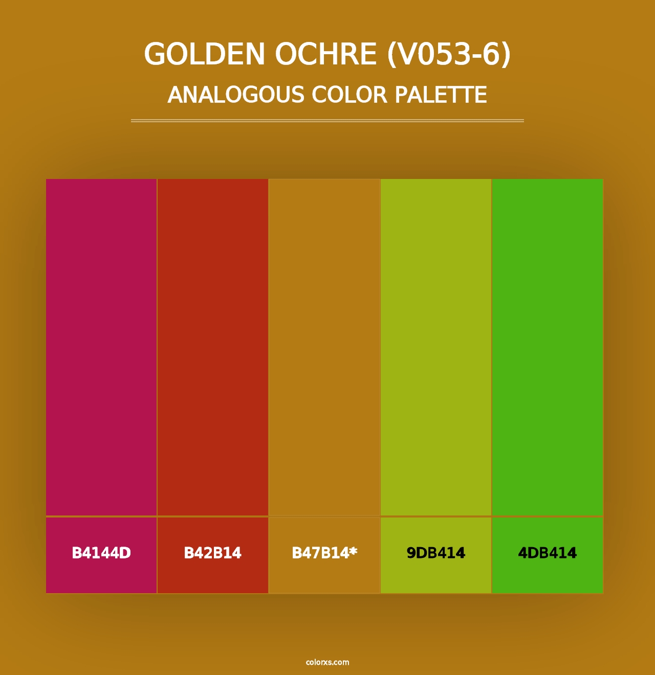 Golden Ochre (V053-6) - Analogous Color Palette