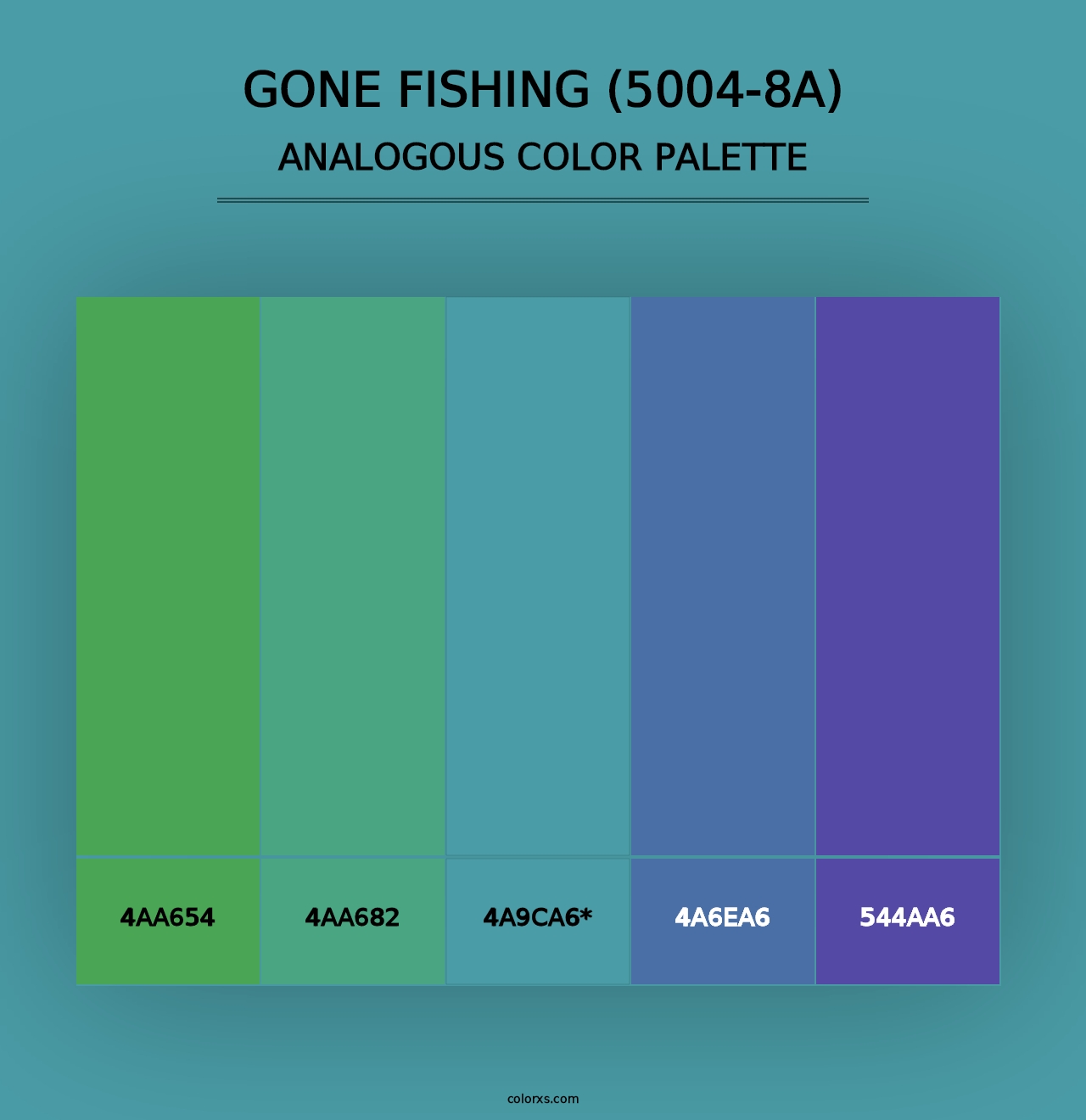 Gone Fishing (5004-8A) - Analogous Color Palette