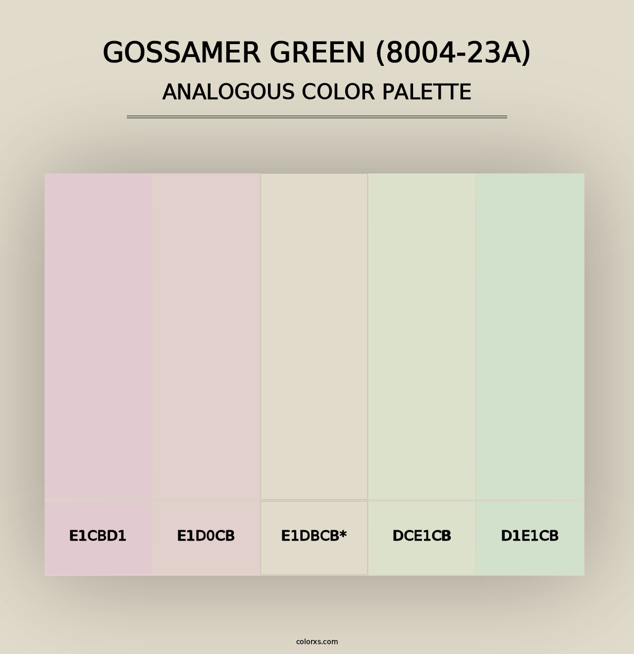 Gossamer Green (8004-23A) - Analogous Color Palette