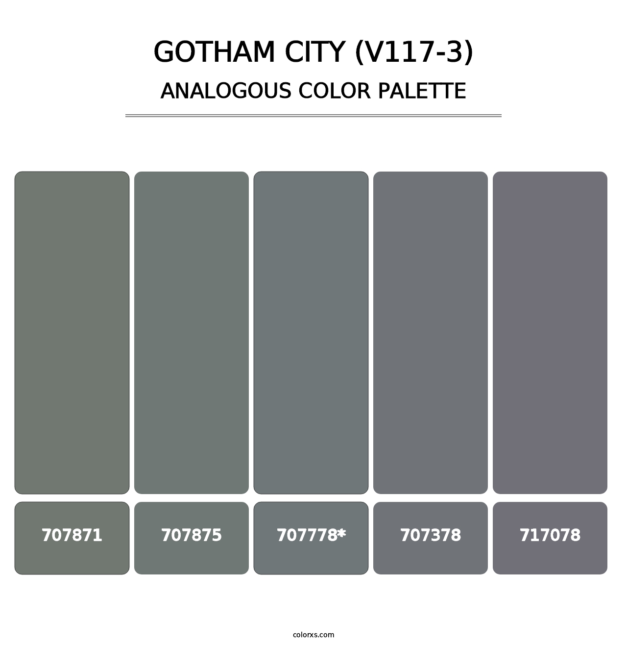 Gotham City (V117-3) - Analogous Color Palette