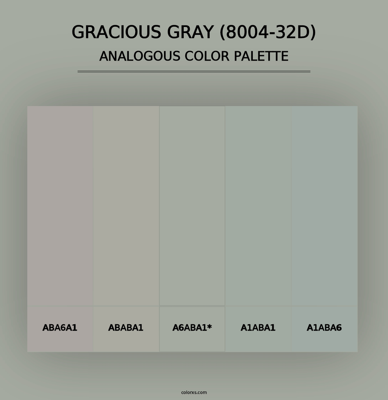 Gracious Gray (8004-32D) - Analogous Color Palette