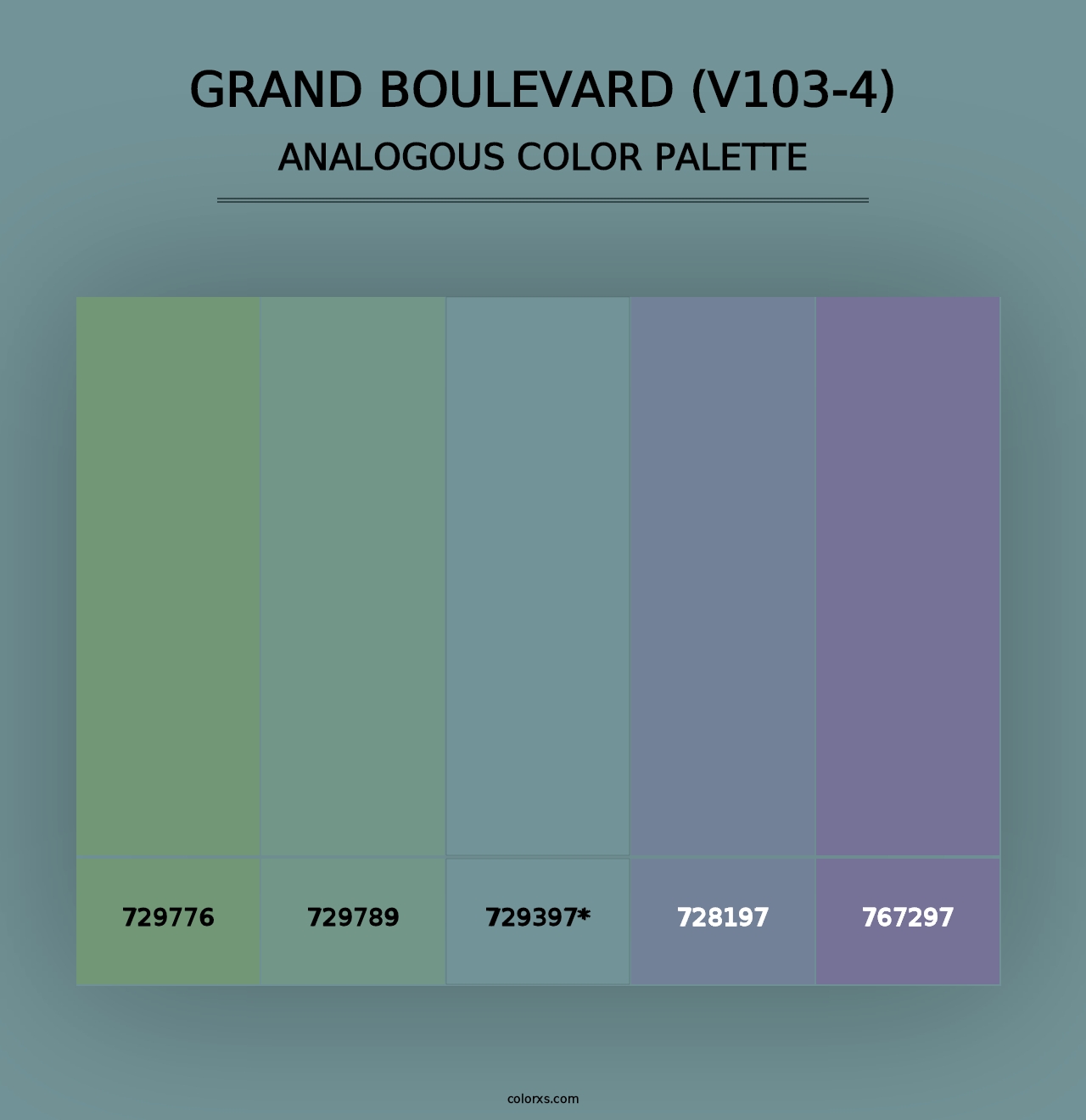 Grand Boulevard (V103-4) - Analogous Color Palette