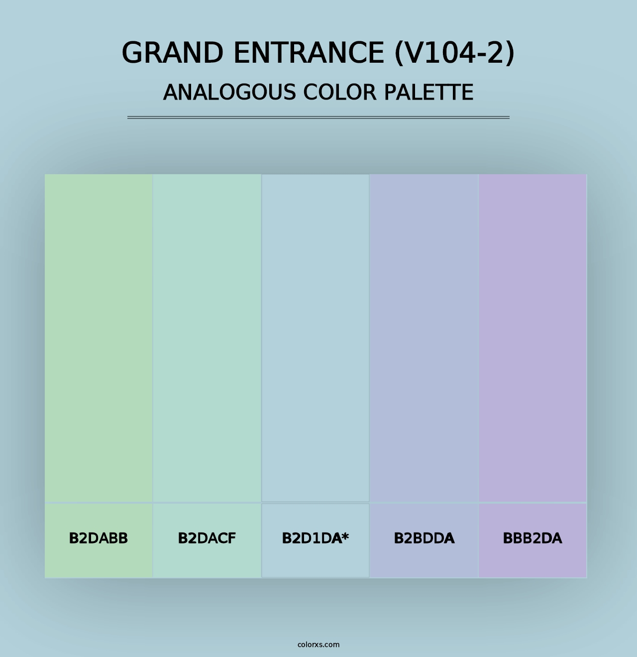 Grand Entrance (V104-2) - Analogous Color Palette