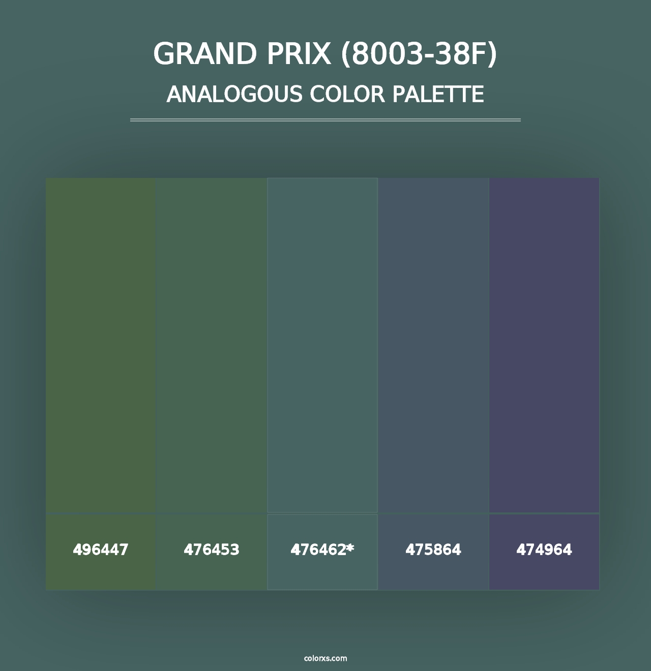 Grand Prix (8003-38F) - Analogous Color Palette