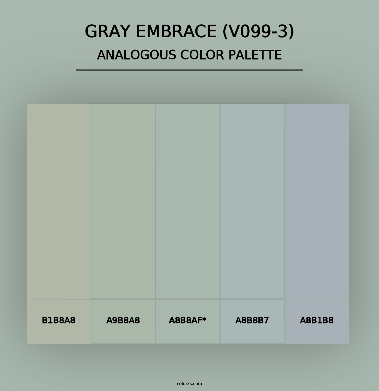 Gray Embrace (V099-3) - Analogous Color Palette