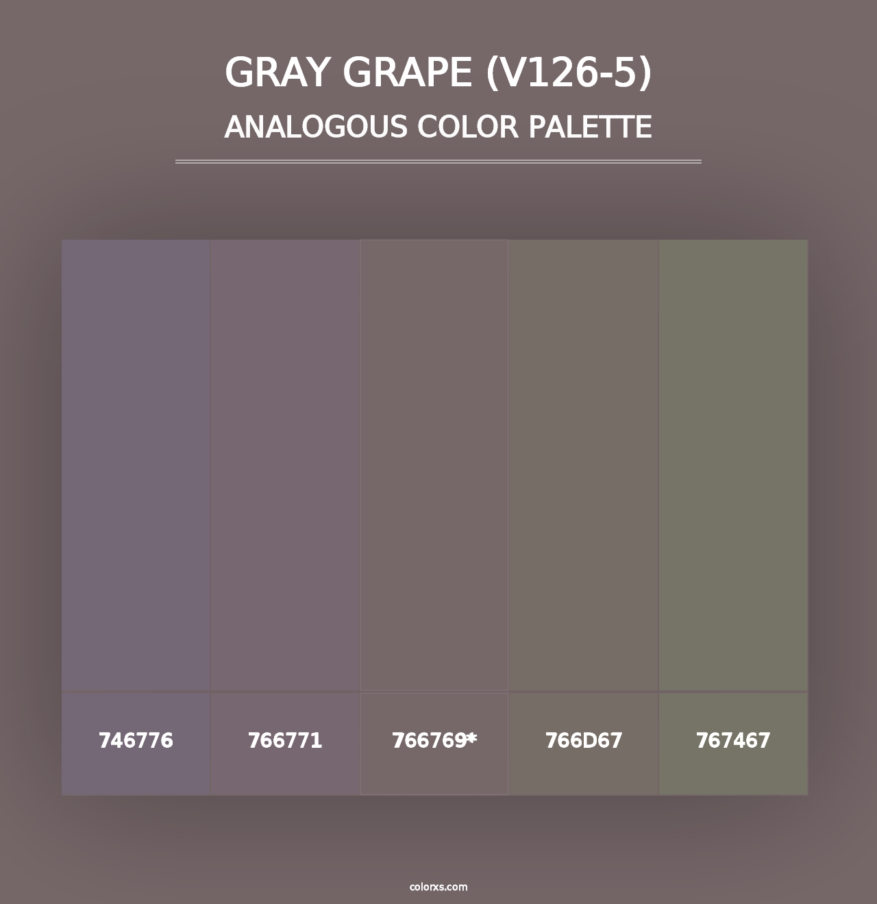 Gray Grape (V126-5) - Analogous Color Palette