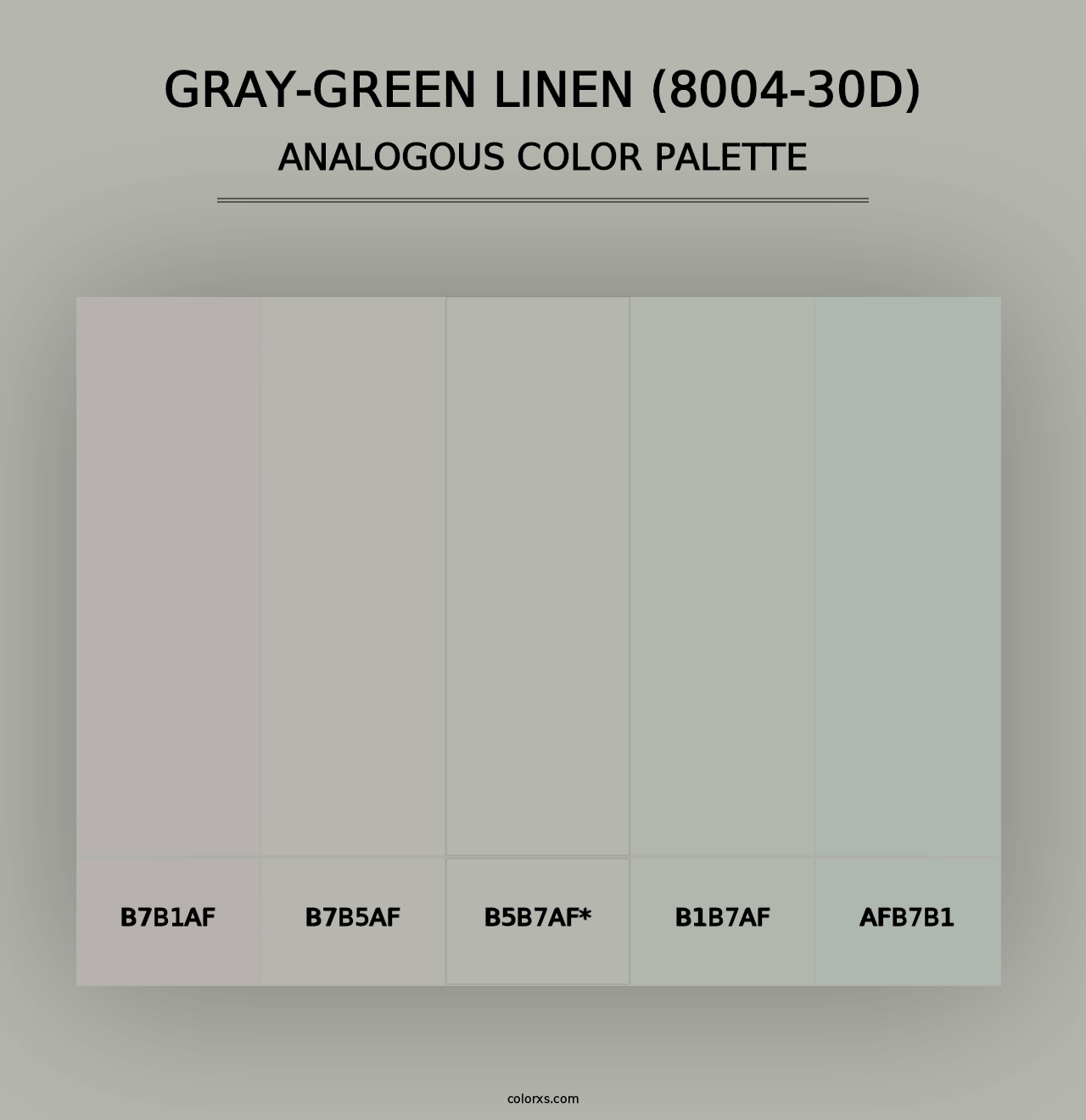 Gray-Green Linen (8004-30D) - Analogous Color Palette