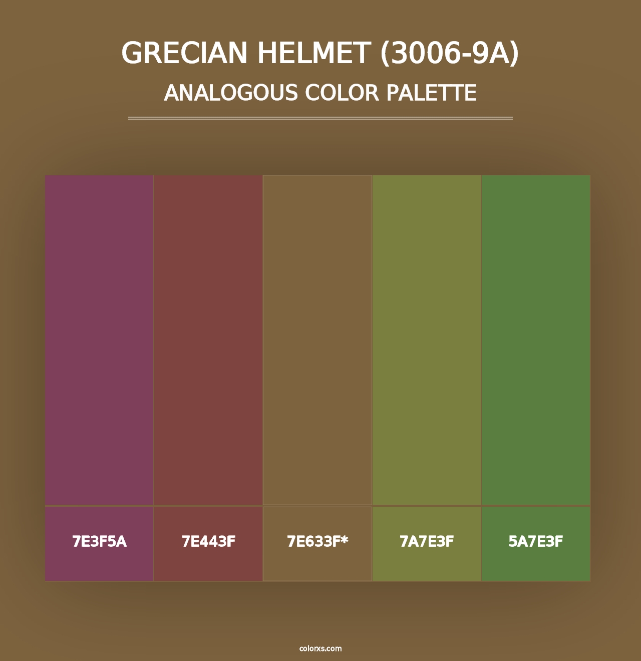 Grecian Helmet (3006-9A) - Analogous Color Palette