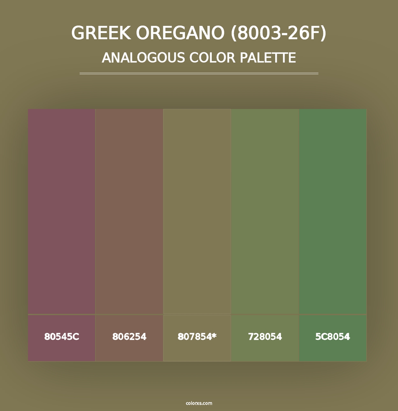 Greek Oregano (8003-26F) - Analogous Color Palette