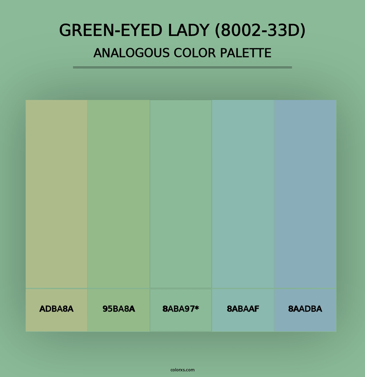 Green-Eyed Lady (8002-33D) - Analogous Color Palette