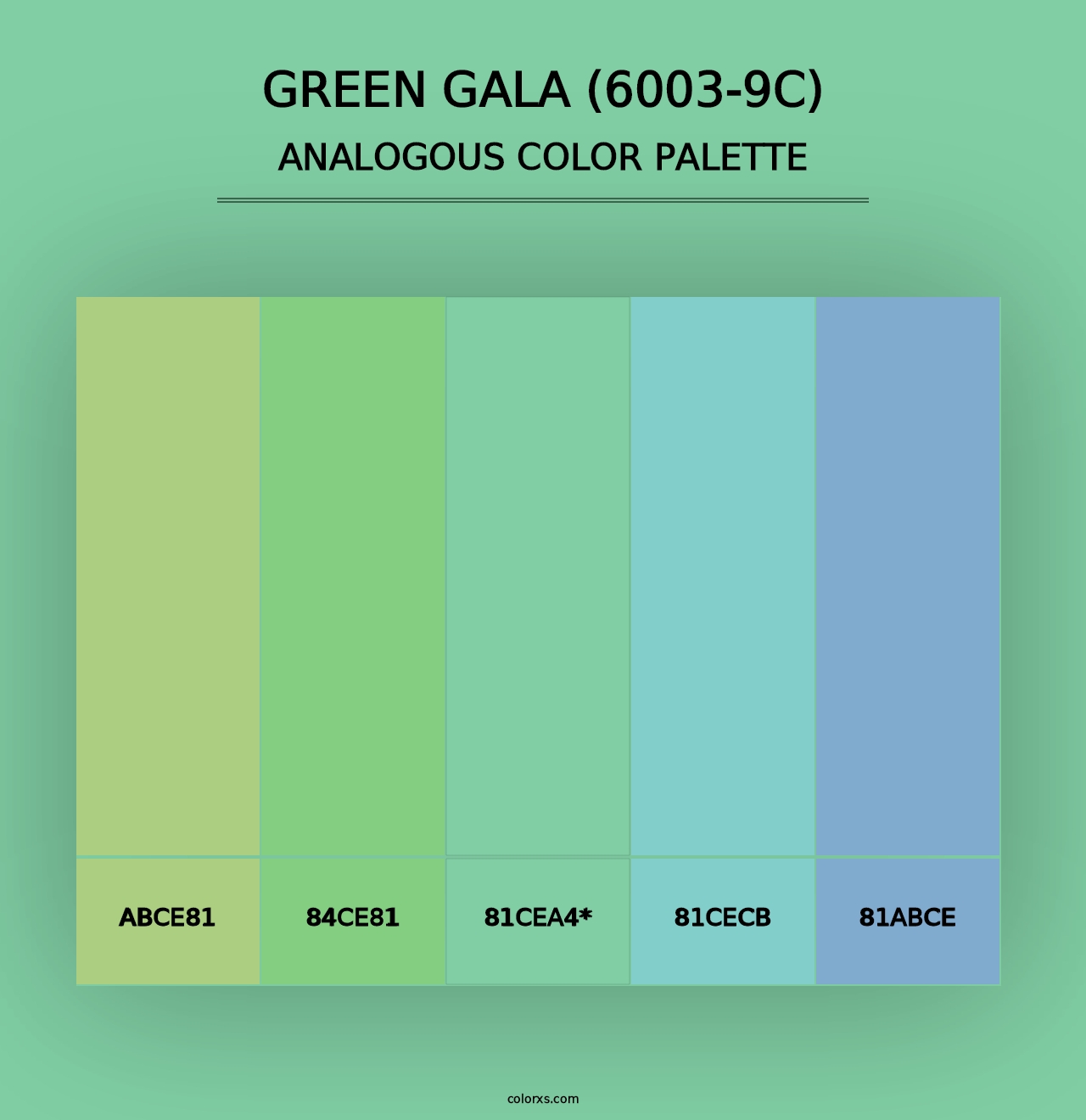 Green Gala (6003-9C) - Analogous Color Palette