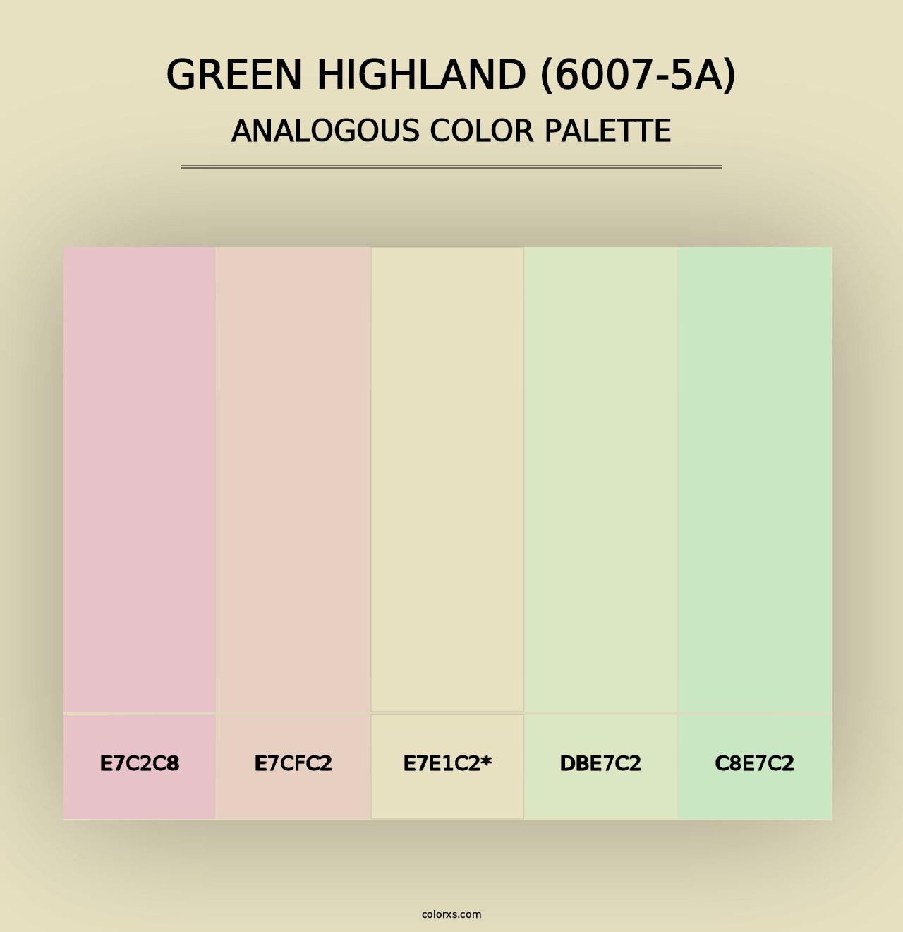 Green Highland (6007-5A) - Analogous Color Palette