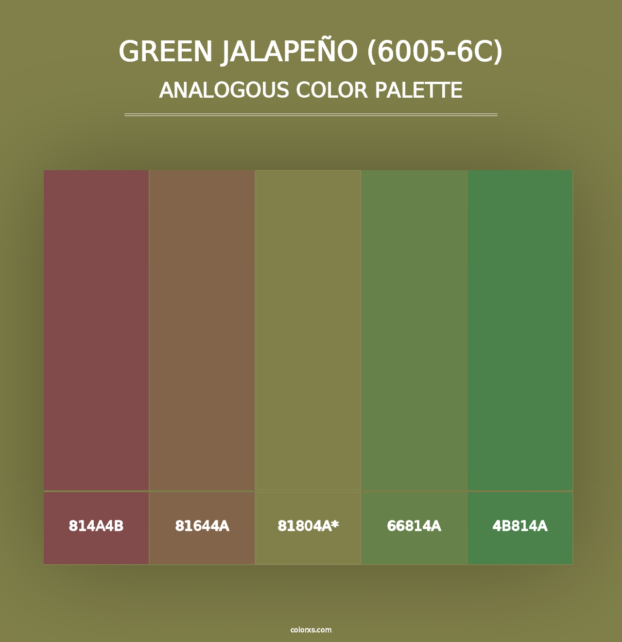 Green Jalapeño (6005-6C) - Analogous Color Palette