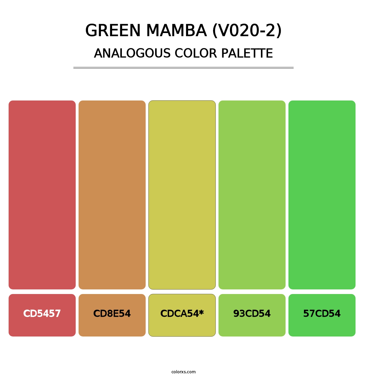 Green Mamba (V020-2) - Analogous Color Palette