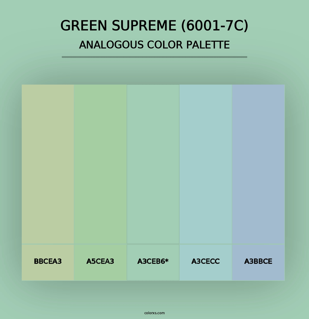 Green Supreme (6001-7C) - Analogous Color Palette