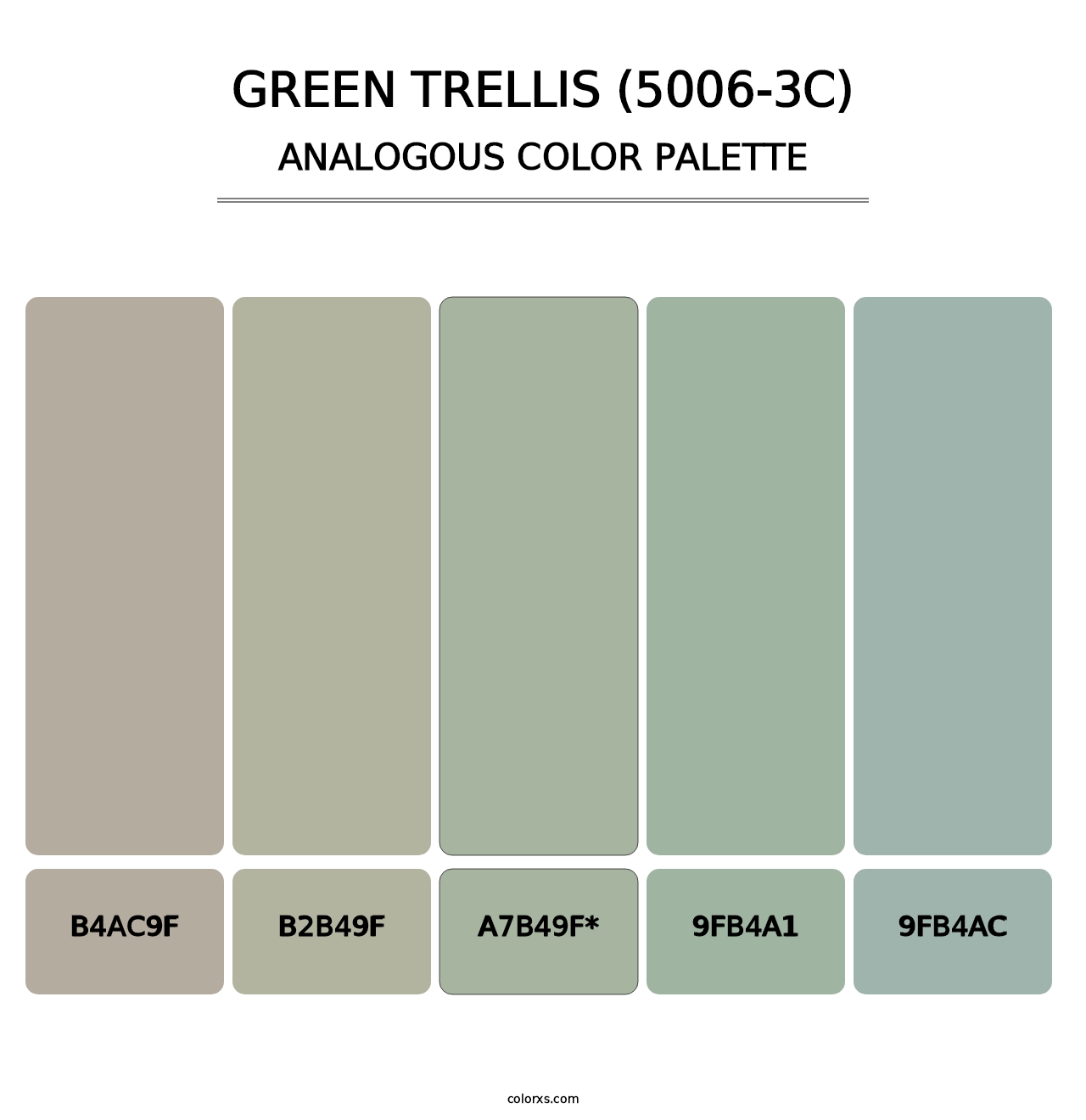 Green Trellis (5006-3C) - Analogous Color Palette