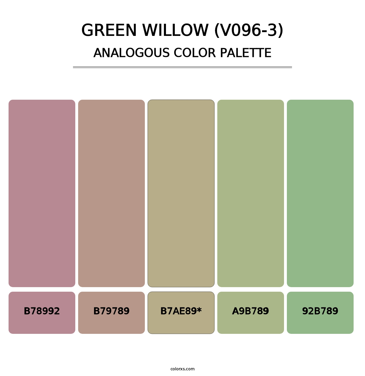 Green Willow (V096-3) - Analogous Color Palette